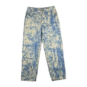 Rachel Comey Jeans Womens 8 Blue White Tie Dye High Rise Straight Leg Denim Pant